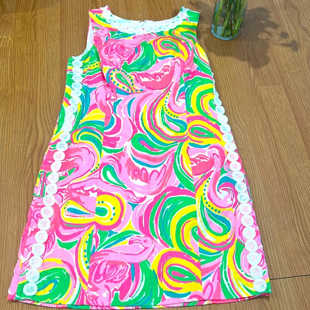 Lilly Pulitzer flamingo print shift dress